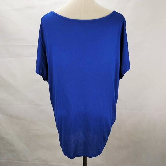 Soprano Blue V-Neck Blouse Top - Picture 4 of 6